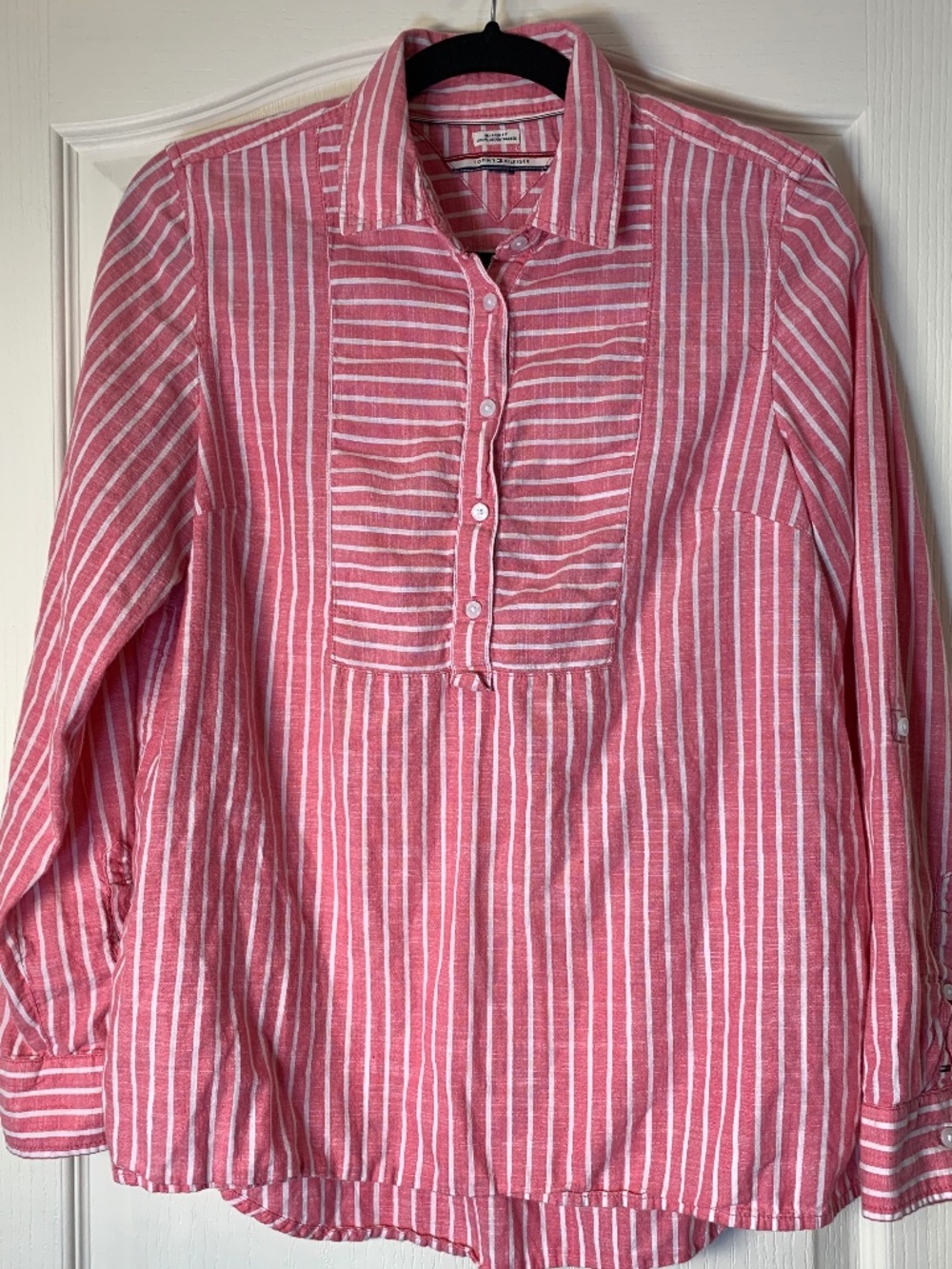 Tommy Hilfiger Pink Striped Relaxed Fit Lightweight Shirt Estimated Small Summer